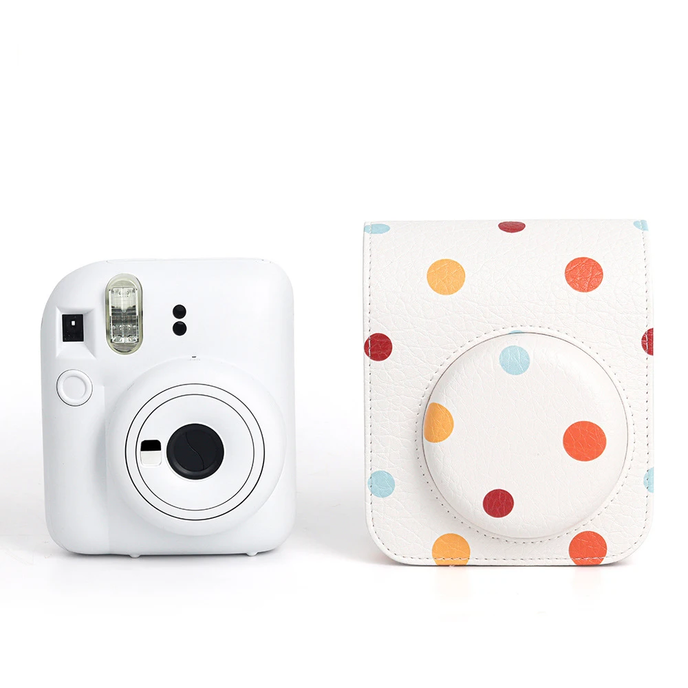 Fujifilm Film Mini12 Camera Bag, With Shoulder Strap, Dust And Scratch Proof, Colorful Dot Fresh And Portable Photography Bag.