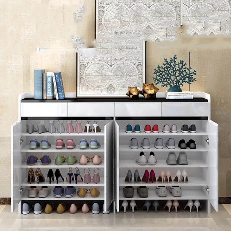 Modern Storage System Shoe Cabinet Closed Rack Armoires De Salon Shoe Cabinet Space Saving Muebles Para El Hogar Furniture