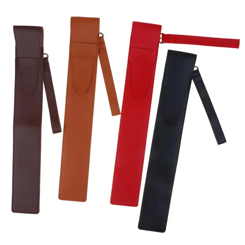Portable PU Leather Drumstick Bag Holder Water-repellent Fits Drumsticks Percussion Mallets for Outdoor Wedding Band Performanc