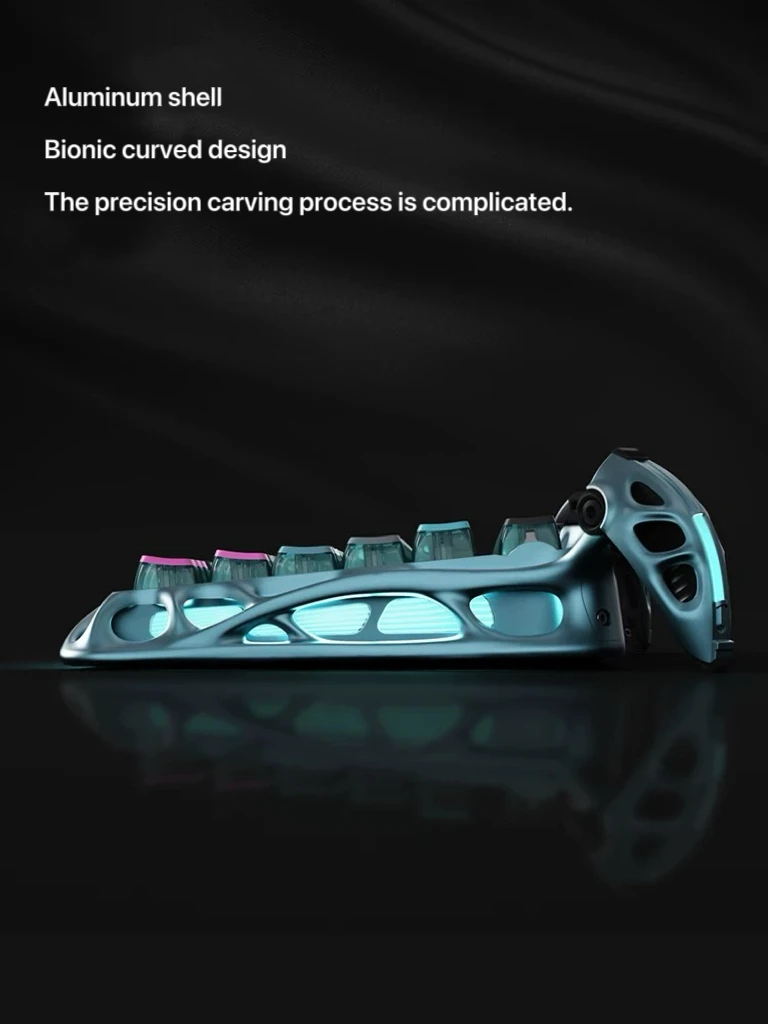 لوحة مفاتيح ميكانيكية للعبة Gravity Planet ذات علامة تجارية مشتركة K1PRO ACE ثلاثية الأوضاع RGB للألعاب الرياضية الإلكترونية اللاسلكية