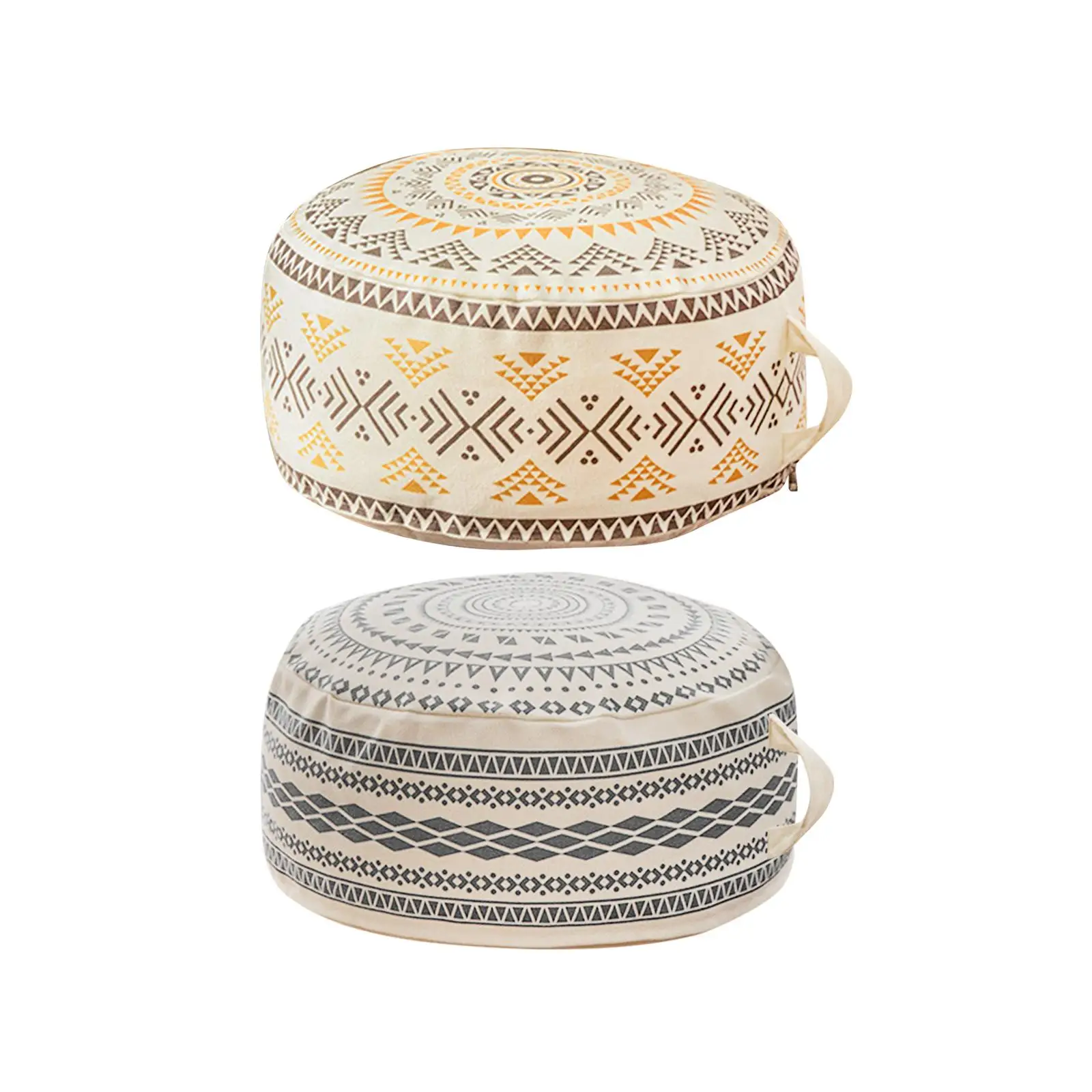 Large Pouf cover Decoration Textured Bohemian Floor Cushion Seat Unfilled Pouf