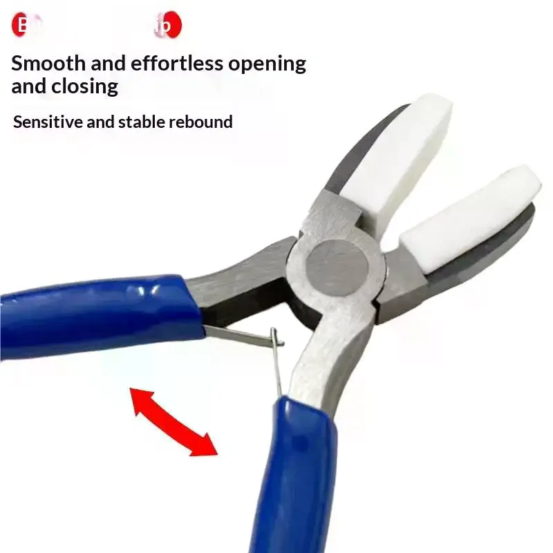 Nylon Jaw Pliers Carbon Steel Craft Plat Nose Pliers DIY Tools For Beading Looping Shaping Wire Jewelry Making