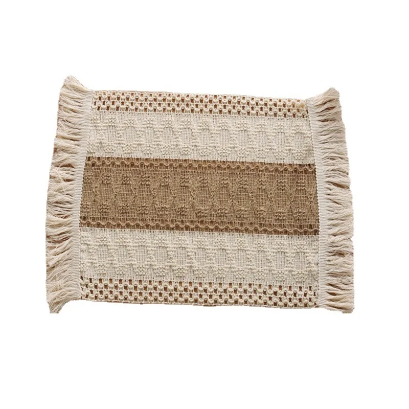 

4/6pcs Boho Placemats Fall Place Mats Macrame Table Decor Rustic Linen for Table Dining Wedding Table Decor