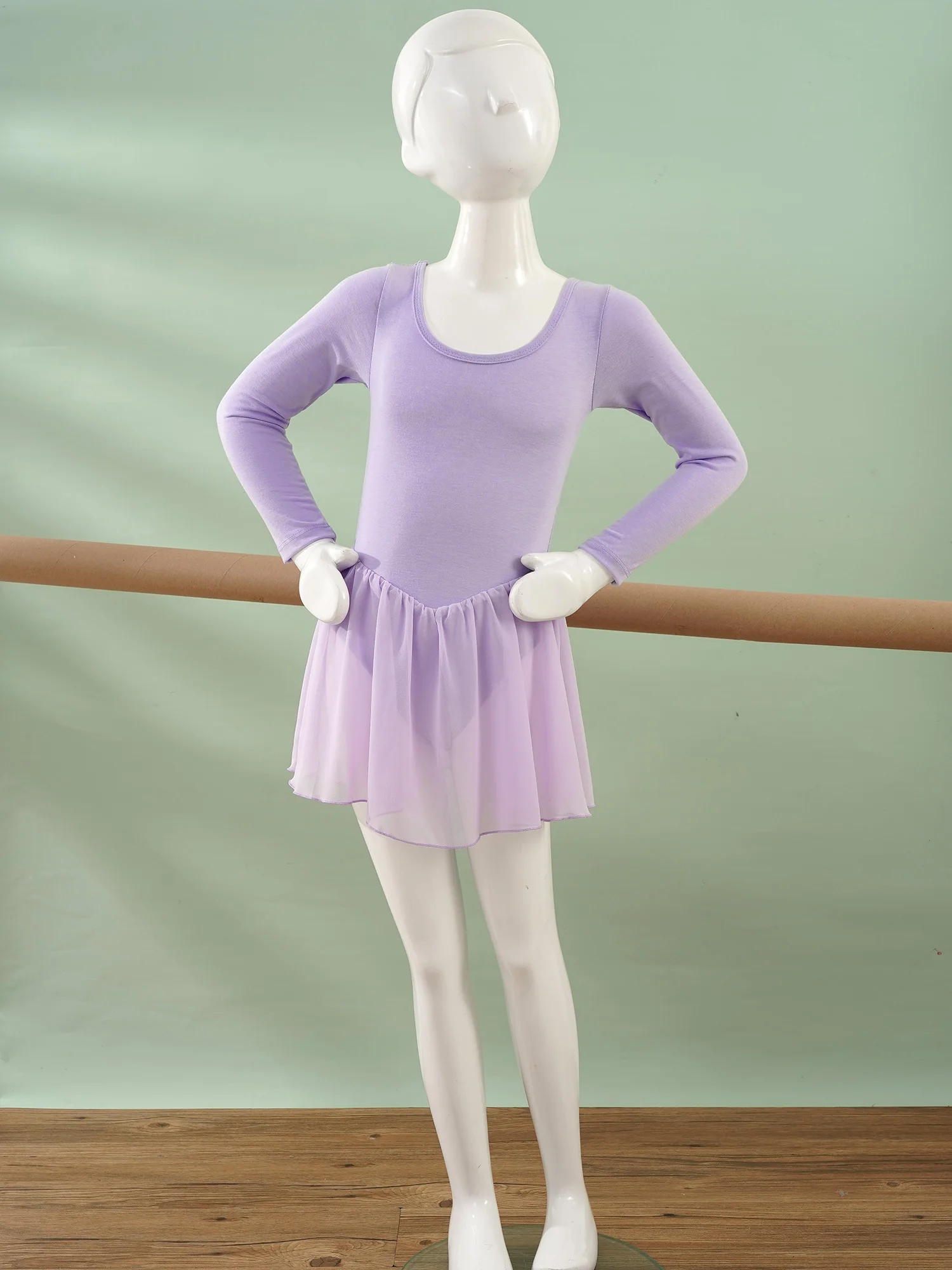 Kind Mädchen Langarm Tutu Ballett Tanz Kleid Gymnastik Trikot Tanzen Kleidung Bühne Leistung Dancewear Ballerina Kostüme