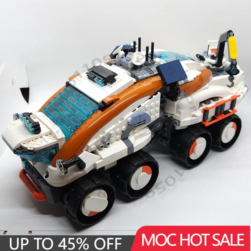 

1551, детали MOC, индивидуальная космическая серия EV-G4, модель Command Rover, строительный блок, креативная технология, сборная игрушка, подарок на день рождения