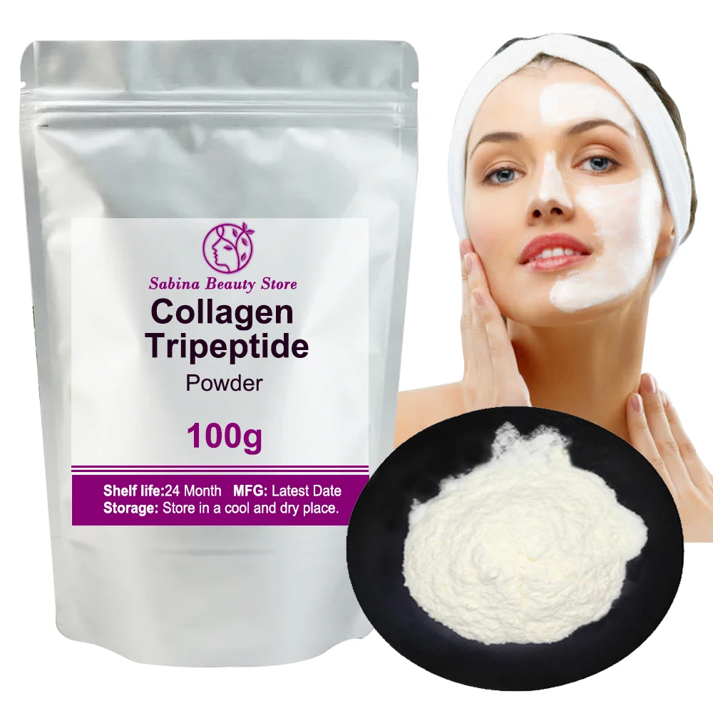 

Cosmetic Raw Material 50-1000g Collagen Tripeptide Powder, Skin Whitening High Quality