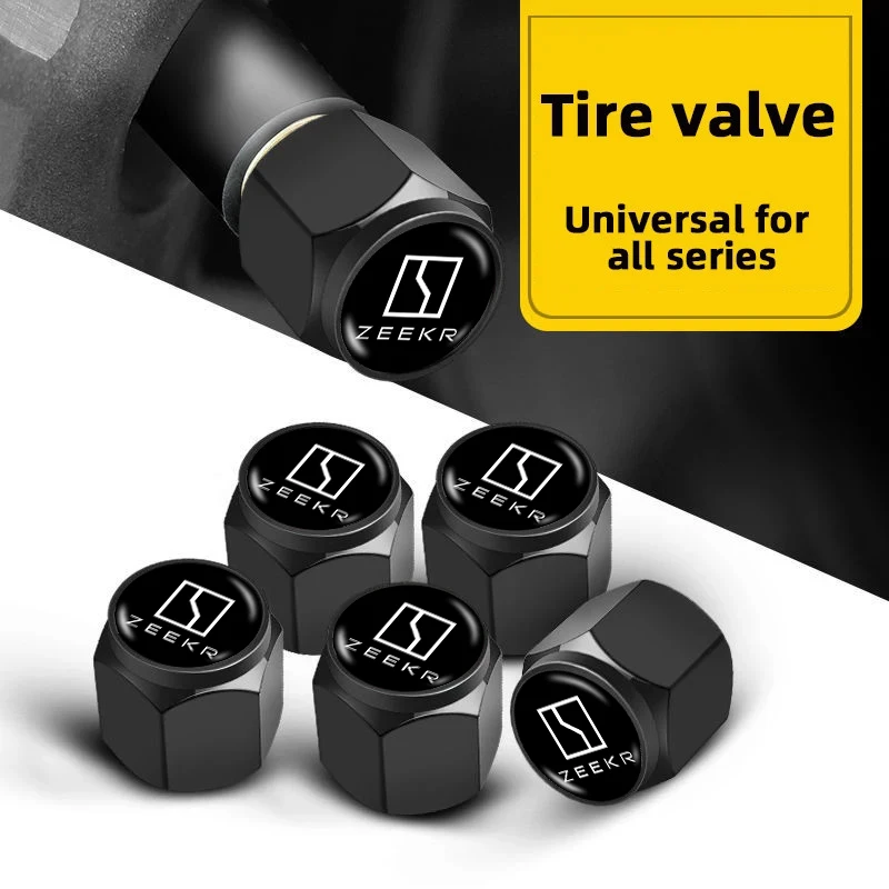 For ZEEKR X 001 009 2022 2023 2024 ZEEKR 4Pcs Car Wheel Tire Valve Caps Dustproof Waterproof Tyre Rim Stem Covers Accessories
