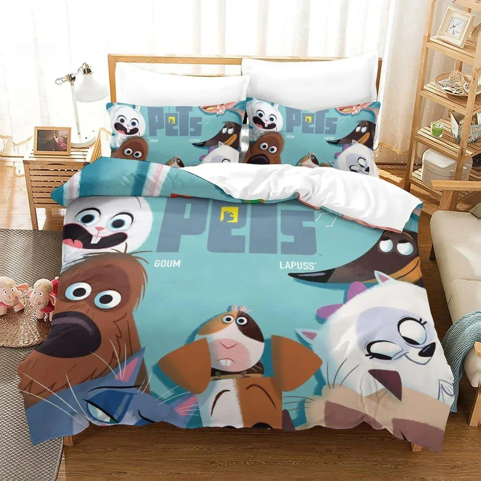 Duvet Cover Pillowcase Secret Life of Pets Bedding Set Adult Boy Girl Bedroom Decoration Children Single Double Large Size