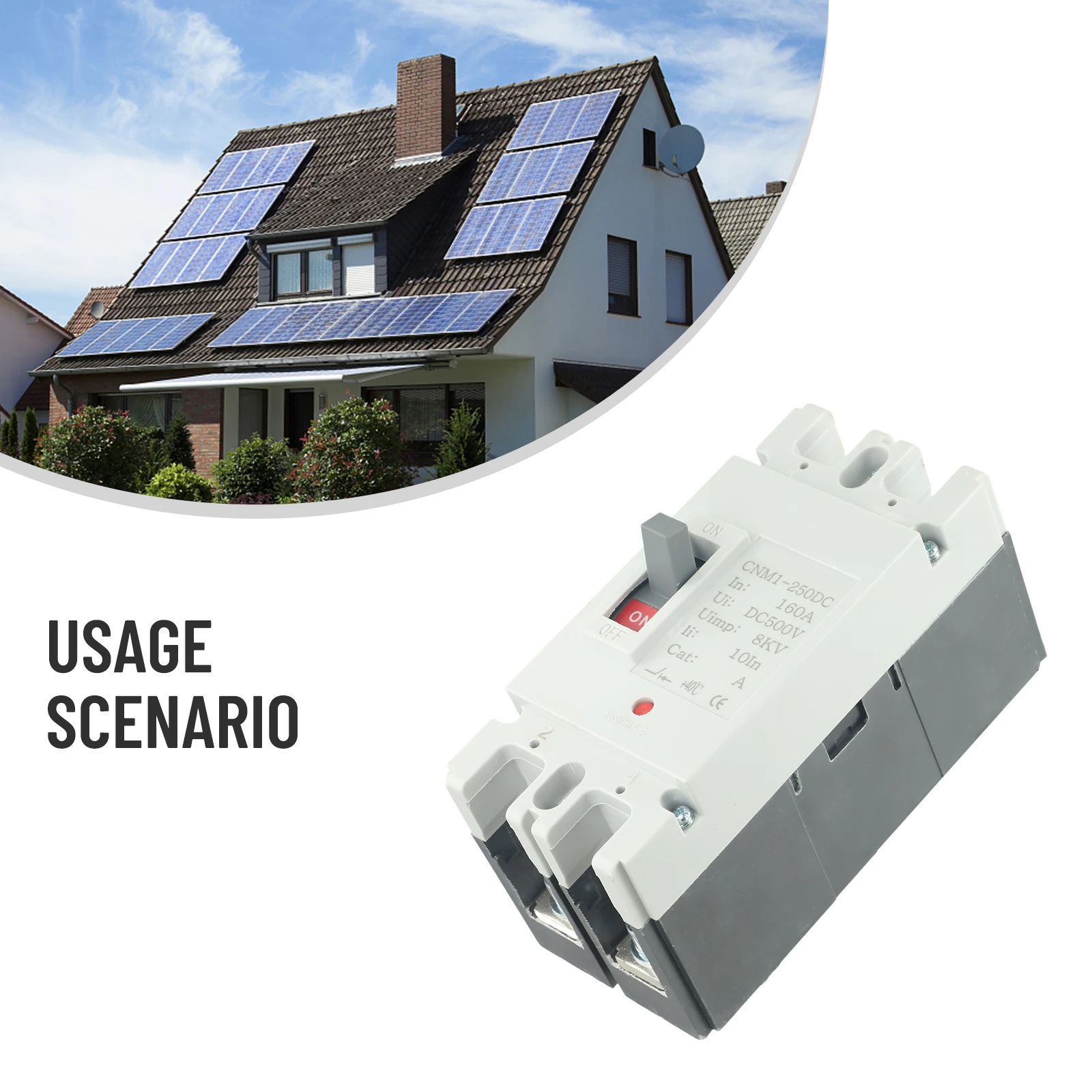 

Автоматический выключатель постоянного тока MCCB 2P в литом корпусе, 600 В постоянного тока, номинальный ток 100 А, 125 А, 160 А, подходит для аккумуляторных и фотоэлектрических систем