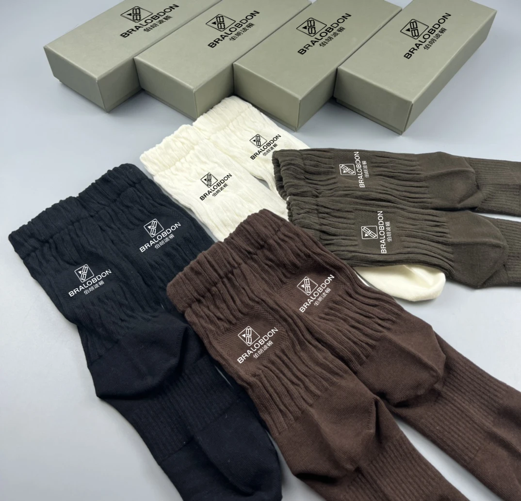 BRALOBDON cotton socks Women's midtube socks antibacterial, perspiration absorbent, breathable and deodorant men's business sock