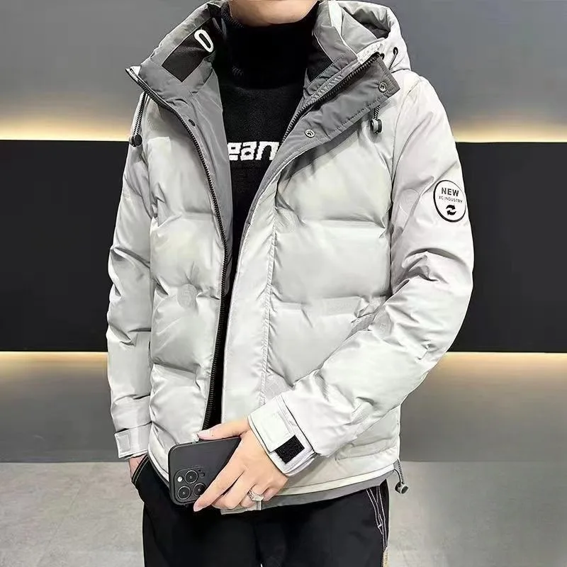 

Men's Thiened Hooded down Jaet Winter Warmth Anti-Cold High Quali Polyester Fiber Sports Sle Bat pe Long Coat