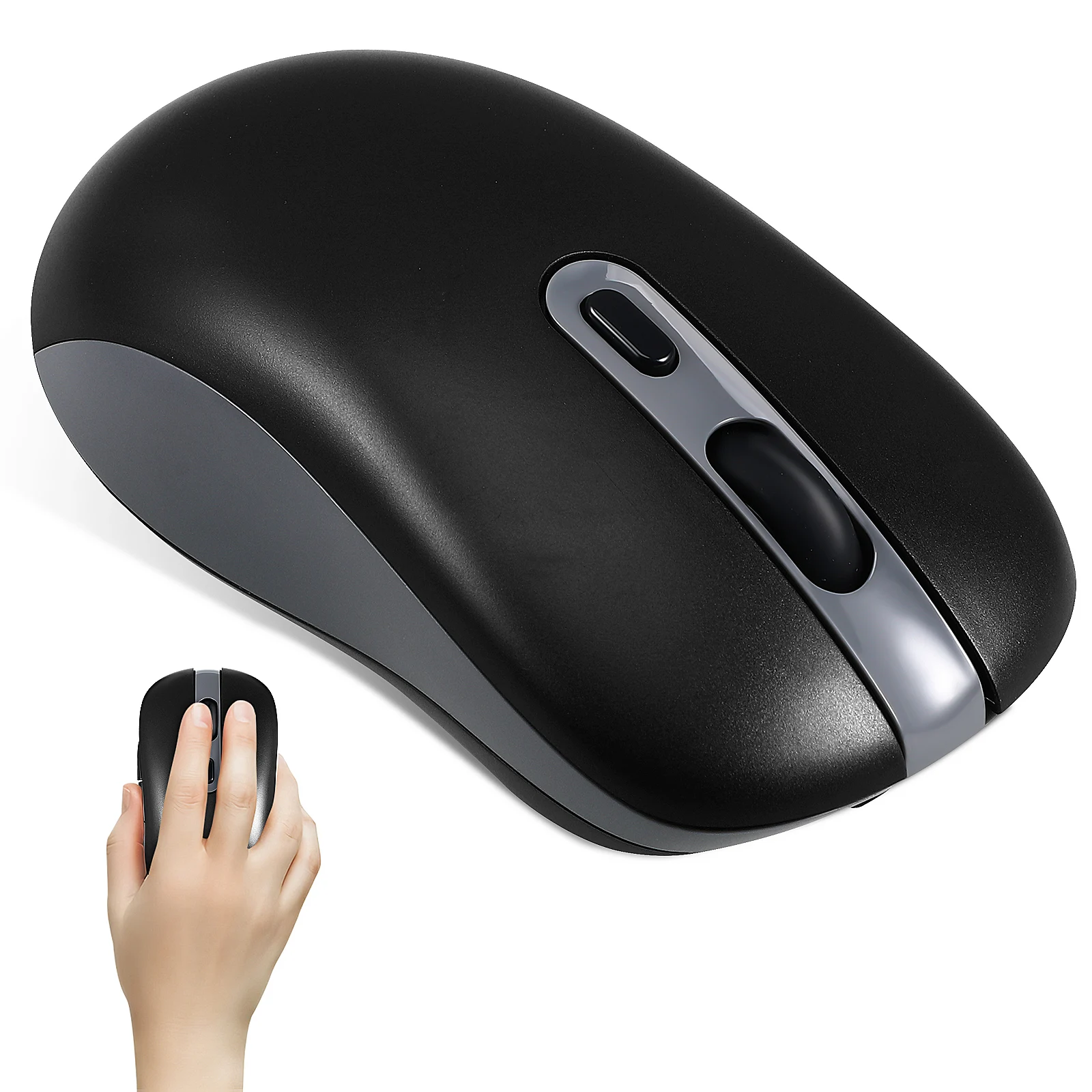 

1PC Rechargeable Wireless Mouse Charging Optical Ergonomic Portable Game Office Computer Mice Receiver