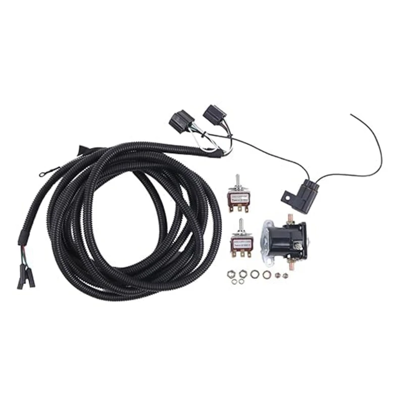 15478 Snowplow Wiring Harness and Solenoid for Meyer E47 E46 E60, Includes Two Control Switches and Mounting Hardware 68UF
