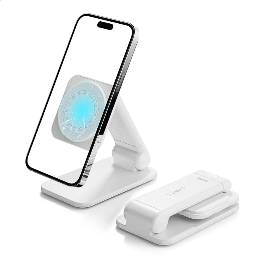 

iWALK StandMe Mag Foldable Magnetic iPhone Stand for Desk Height Adjustable HandsFree Magnetic Phone Holder Stand Compatible wi