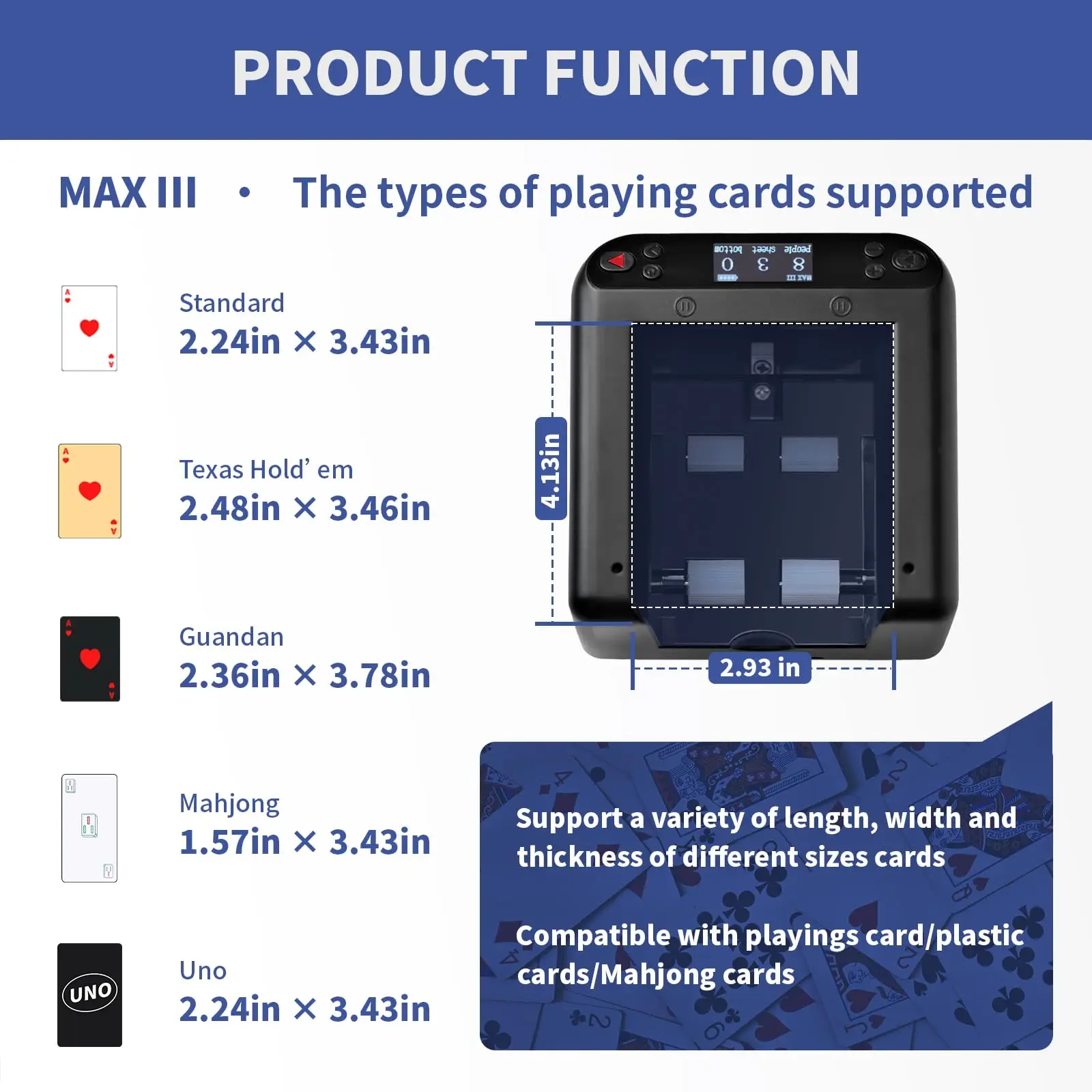 Imagem -05 - Youpai-dispenser Automático Cartão Dealer Playing Card Dealing Ferramenta para Home Casino Universal Máquina de Licenciamento Poker Max Iii