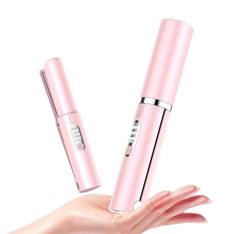 

Ионный беспроводной перезаряжаемый выпрямитель для волос 2-в-1 щипцы для завивки волос инструмент для быстрой укладки с защитой волос для домашнего салона укладки