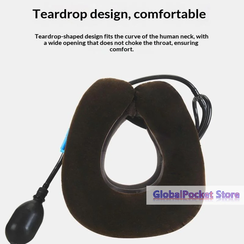 [TG823]1Pcs Neck Brace Support Inflatable Neck Stretcher Cervical Traction Device For Home & Office Use