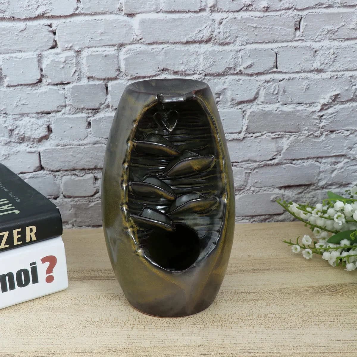 

Aromatherapy Ornament Incense Burner Waterfall Holder Supplies Backflow