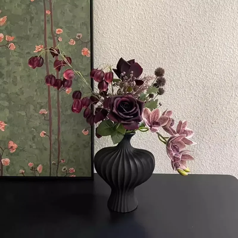 Bouquet simulation flower fake flower glass bottle home decoration ornament