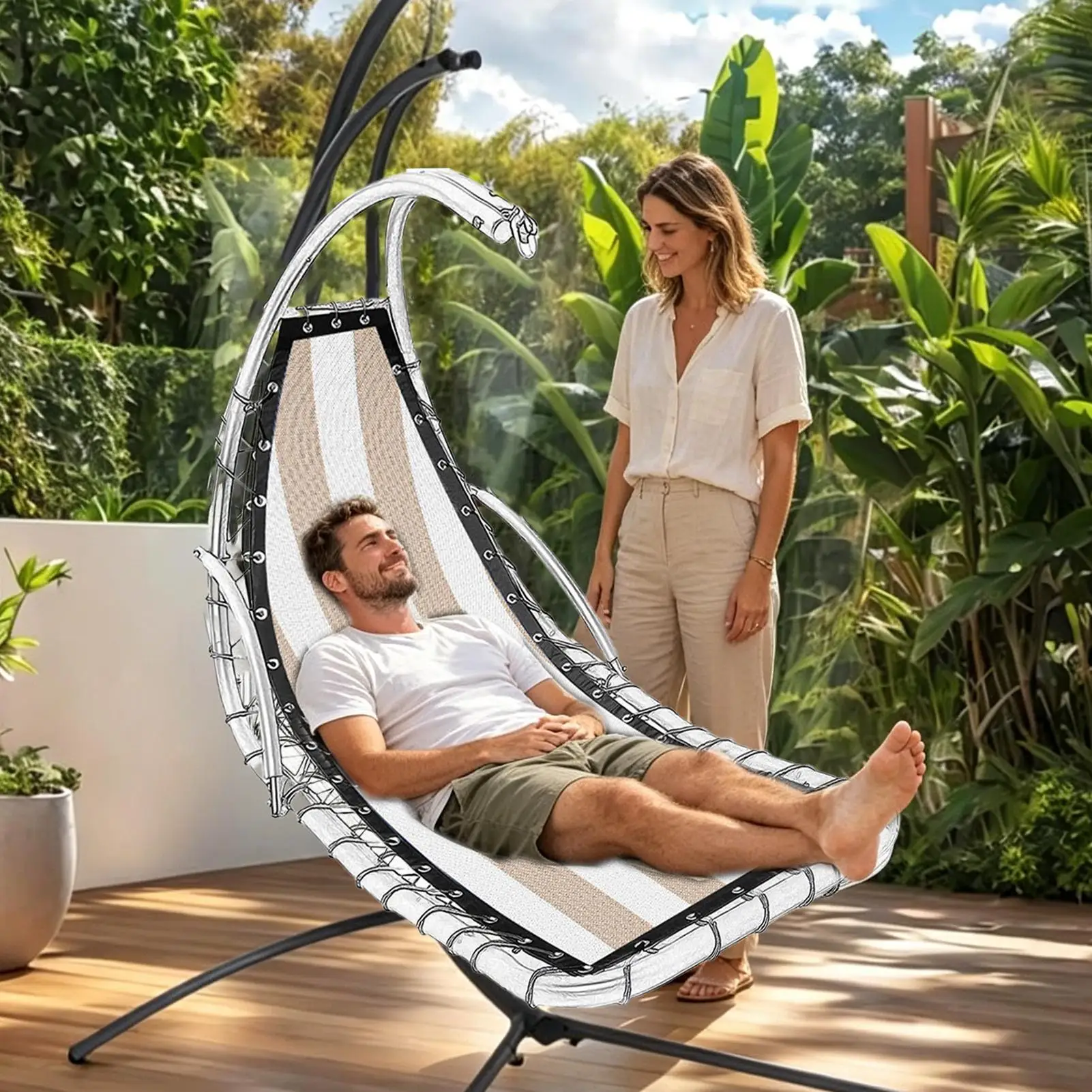 Replacement Seat Cloth For Swinging Chair Wear-Resistant Easy To Install Lounge Chair Seat Cloth Replacement For Outdoor Yard