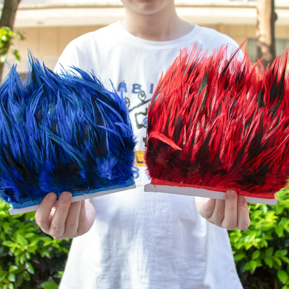 5 Colors Real Chicken Rooster feather trims Natural Pheasant Feather 4-6 Inches for Party Dress Sewing Decoration plumas