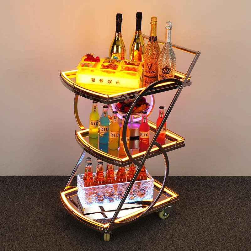 

Горячие модели продажи: металлическая тележка, светодиод, мобильная обеденная тележка из нержавеющей стали, КТВ, обслуживание напитков.