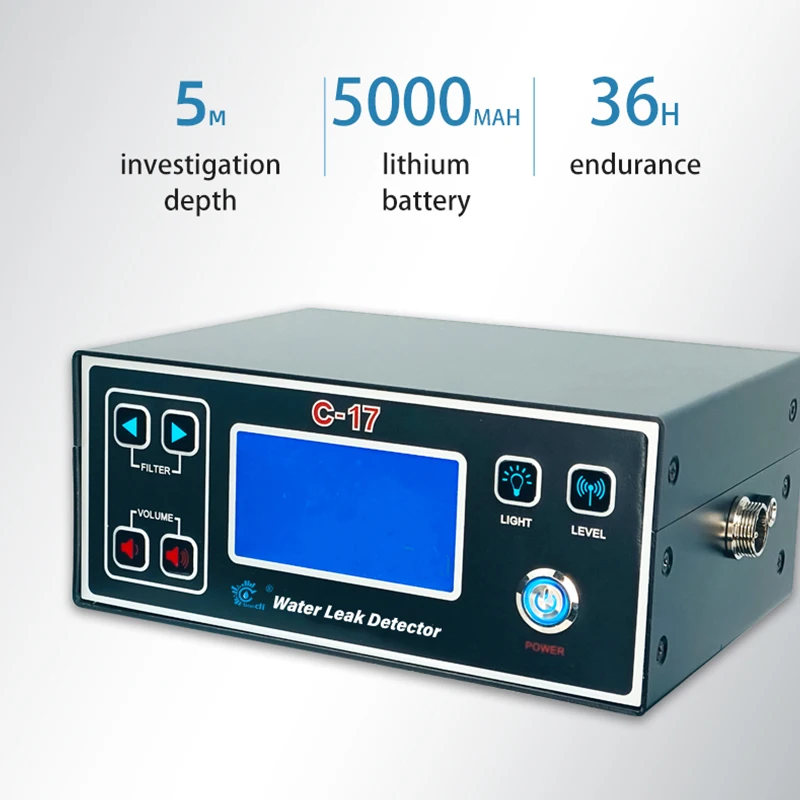 Detecting Depth 5 Meters Sensor Water Leakage Detector Underground Water Pipe Leakage Under Modern Tiles