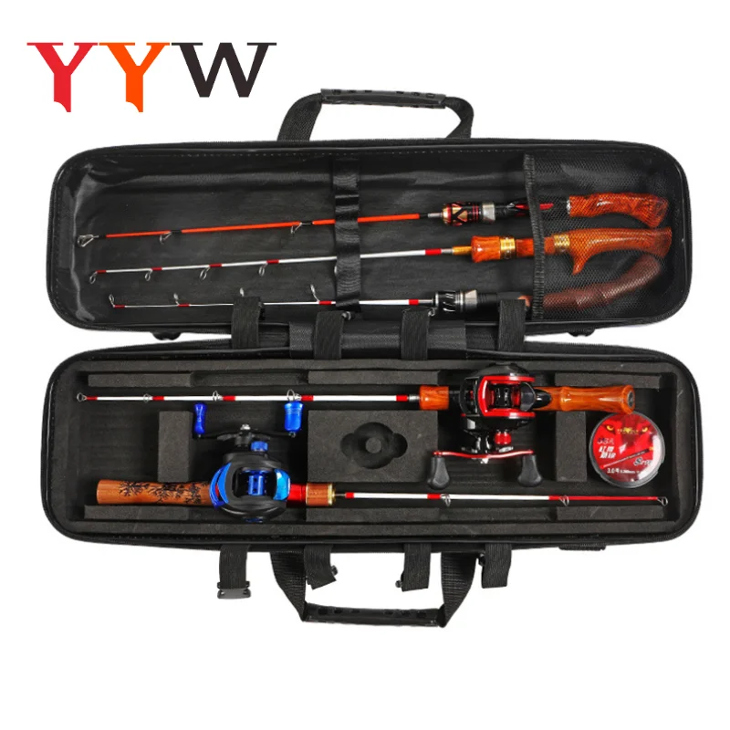 

Fishing Rod Bag Hard-shell Equipment Complete Set Without Disassembly Wheel Ice Fishing Bridge Raft Pole Storage Fishing Gear