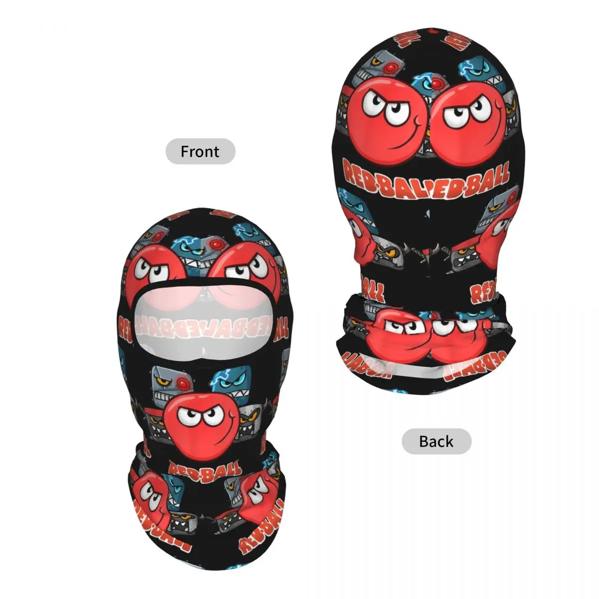Red Ball 4 - The Crew Breathable Thin Balaclava Full Face Mask Sun Protection Neck Gaiter For Motorcycle Cycling