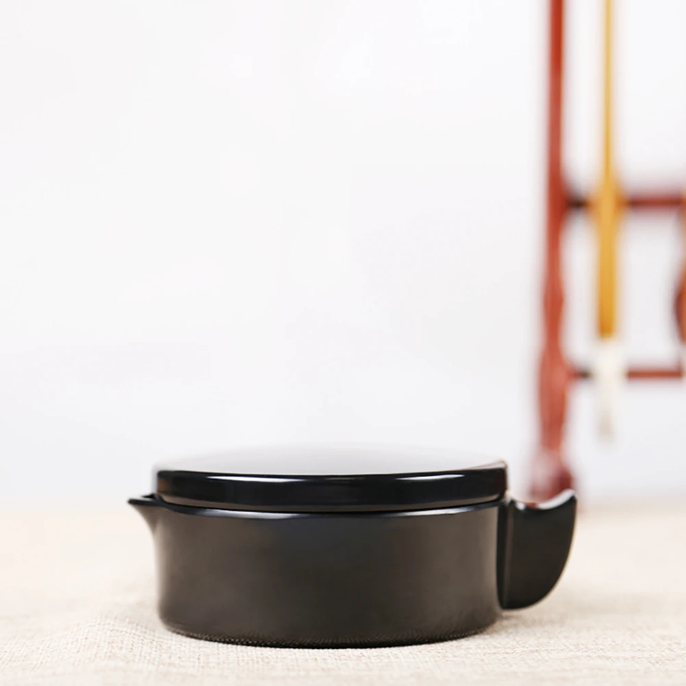 

Natural Duan Stone Inkstone Chinese Traditional Calligraphy Grinding Tool with Cover Sumi Ink Holder Japanese Suzuri Accessory