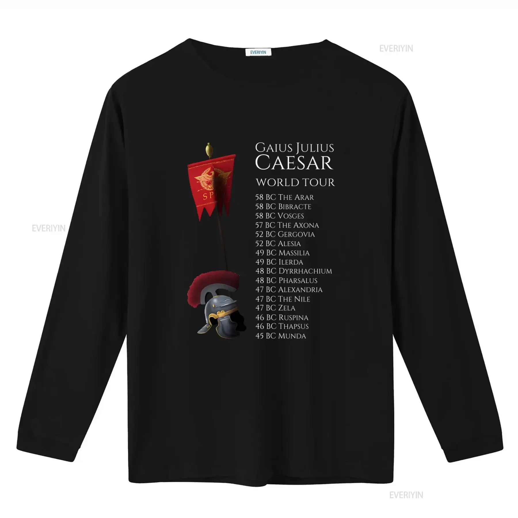 Gaius Julius Caesar World Tour T Shirt Ancient Roman Empire Inspired Design vintage Washed graphic Casual Breathable Versatile