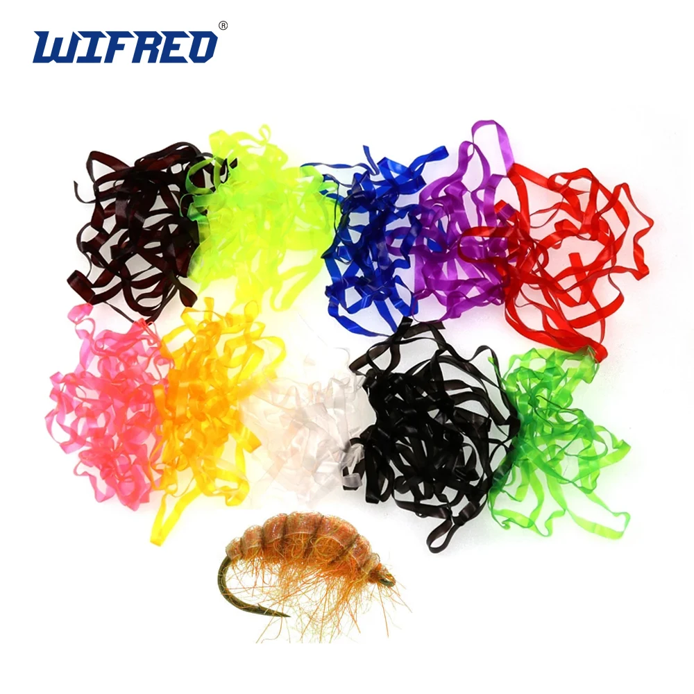 Wifreo 3Packs/6M Scud Back Stretch Rubber Thin Film Silicone Strips Midge Shrimp Pawn Fly Backing Czech Nymph Tying Material 3mm