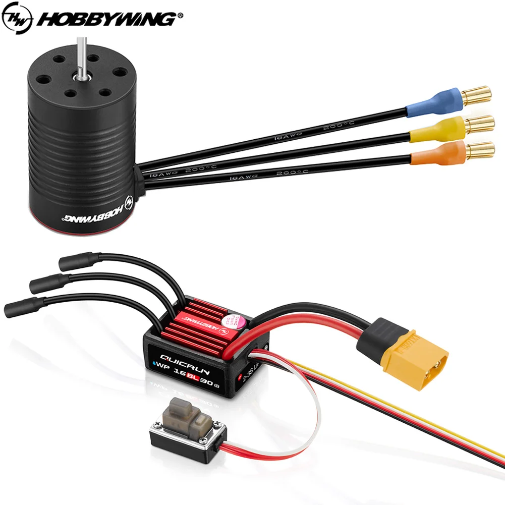 

Бесколлекторный регулятор скорости Hobbywing QuicRun WP 16BL30 G2 и мотор 2030SL G2 5000KV/6500KV/7800KV, 2435SL G3 4500KV/6500KV для радиоуправляемых машин 1/16 и 1/18