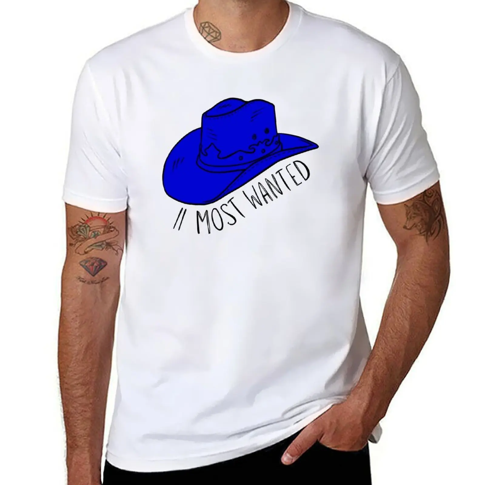 

two most wanted - in blue cowboy carter aesthetic for book lovers T-Shirt t shirt man cotton man t shirt luxury T-shirt