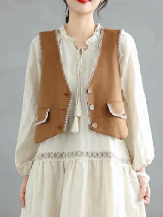 

Ретро контрастного цвета с вышивкой Faion Vest Jaet, женский дорожный наряд большого размера, юбка-миди, Svel V-Ne oulder Pa...