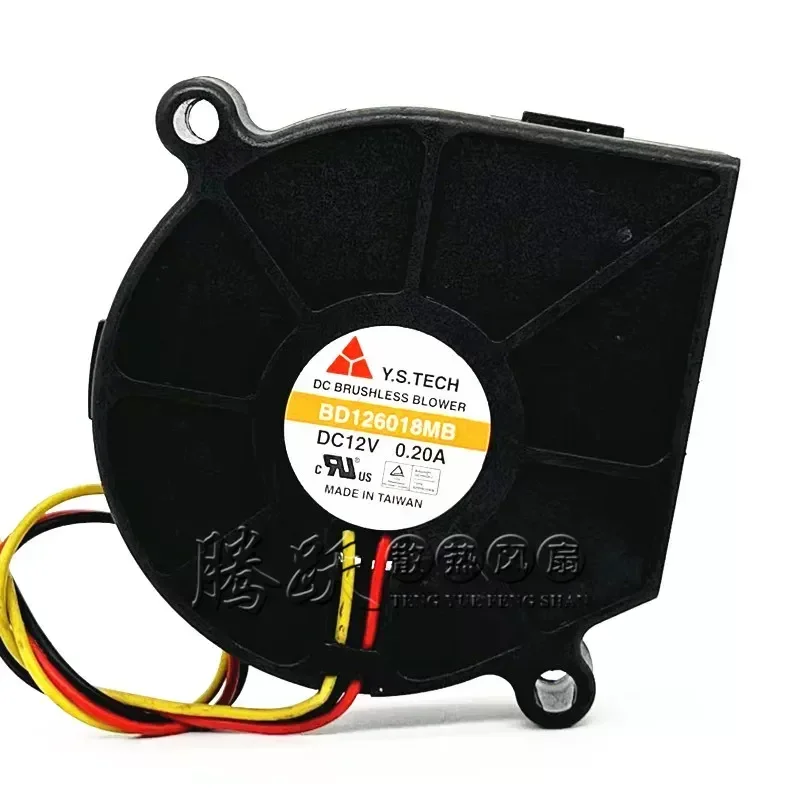 for Wonsan Y.S.TECH 6018 Double Ball Turbo Blower 12V 0.20A BD126018MB Original High Speed Cooling Fan