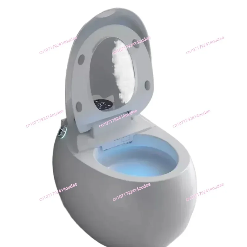 

Shaped Water Closet One Piece Luxury Wc White Color Foot Flush Egg-Shaped Floor Mount Egg Shape Smart Toilet