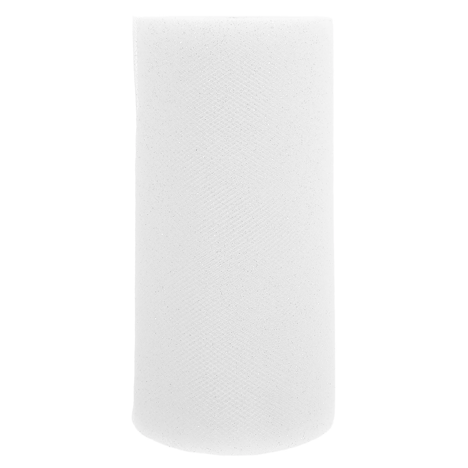 

Glitter Tulle Roll Sparkling Mesh Fabric for Ballet Tutus Wedding Party Decorations Table Runners DIY Craft White Polyester Mesh