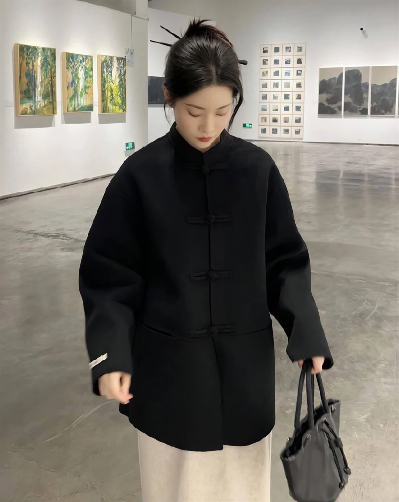 

Шерстяные пальто, женское шерстяное пальто, натуральное длинное зимнее замшевое пальто на флисовой подкладке, съемное пальто на молнии, элегантное стильное пальто для отдыха