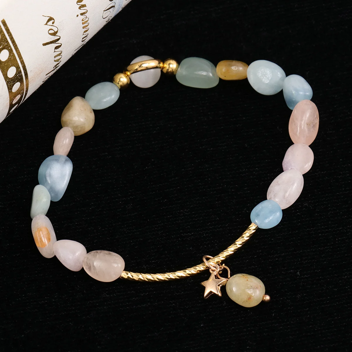 الفراولة كريستال سوار الوردي موضة سلسلة اليد للنساء كريستال الخرز مجوهرات هدية عيد الحب الحاضر #4