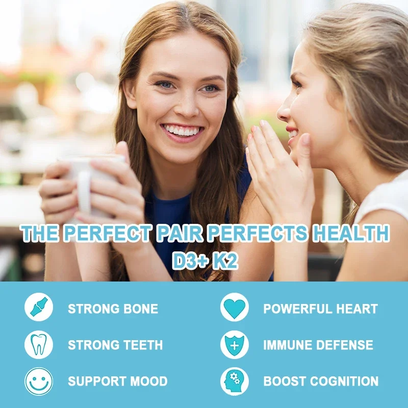 Mulittea Vitamin D3K2 gummies for Joint Health Immune Support  Teeth&Bone Health Regulate Calcium Metabolism Promote absorption