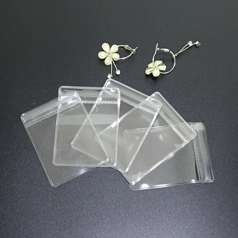 20/10 Pcs Thick Clear Zip Lock Storage Bags Heavy-Duty Transparent Plastic Zip Package Small Jewelry Packing Reclosable Poly Bag