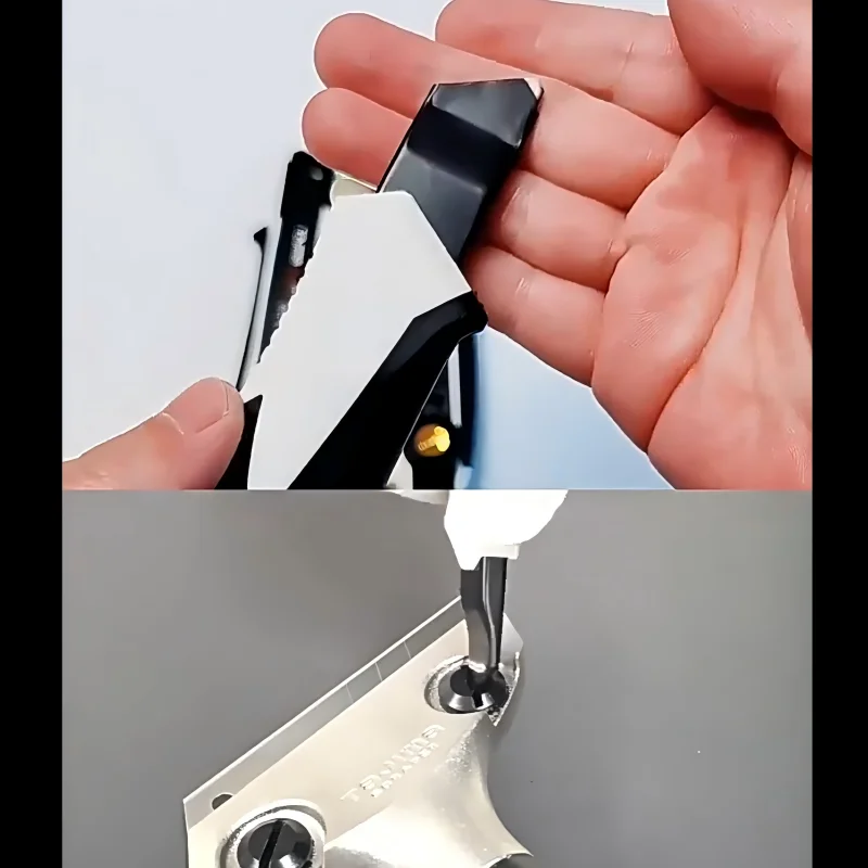 Tajima 1101-2001 Auto Retractable Utility Knife 18mm L-Blade Rubber Grip for Wallpaper Craft Cutting DFC-L561W