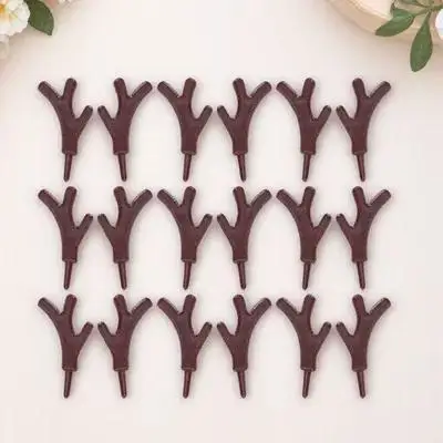 120 Stück Zweig-Geweih-Dekorationen, realistisch, klein, Weihnachten, Basteln, DIY-Ornament für Urlaub, Party, Zuhause, Geschäft, Hotel, Weihnachtsdekoration