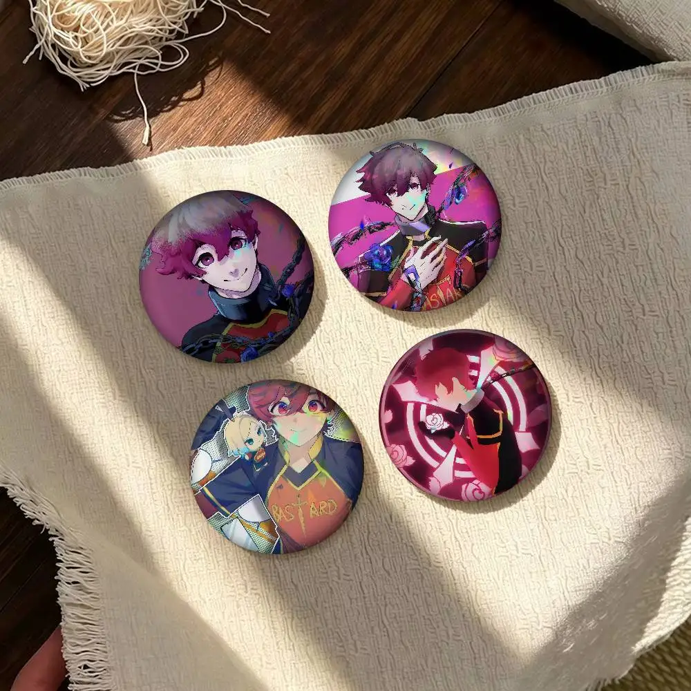 Anime Characters Alexis Ness Round  New Brooches Soft Button Pin Funny Silly Gnarpy On A Skateboard Badge Gamer Collection Gifts view 3