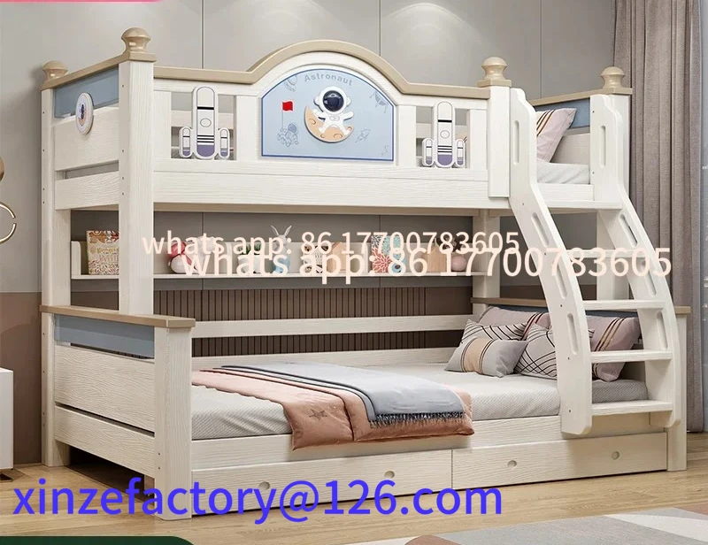 

Full solid wood bunk children's bed combination high and low small apartment household double mother and