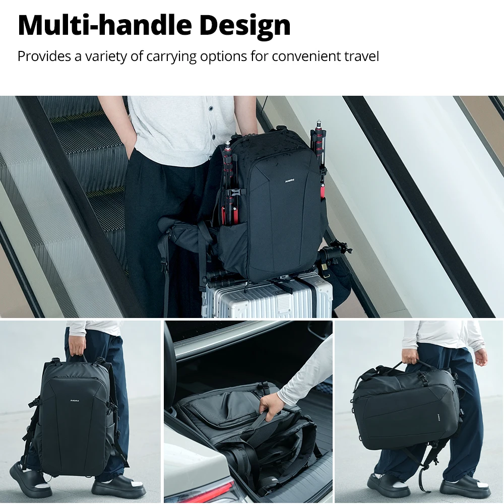 Ambitieux sac de photographie un sac à dos magique OM28 sac de lumière de photographie en plein air pour appareil photo remplir lentille de lumière ordinateur portable voyage randonnée