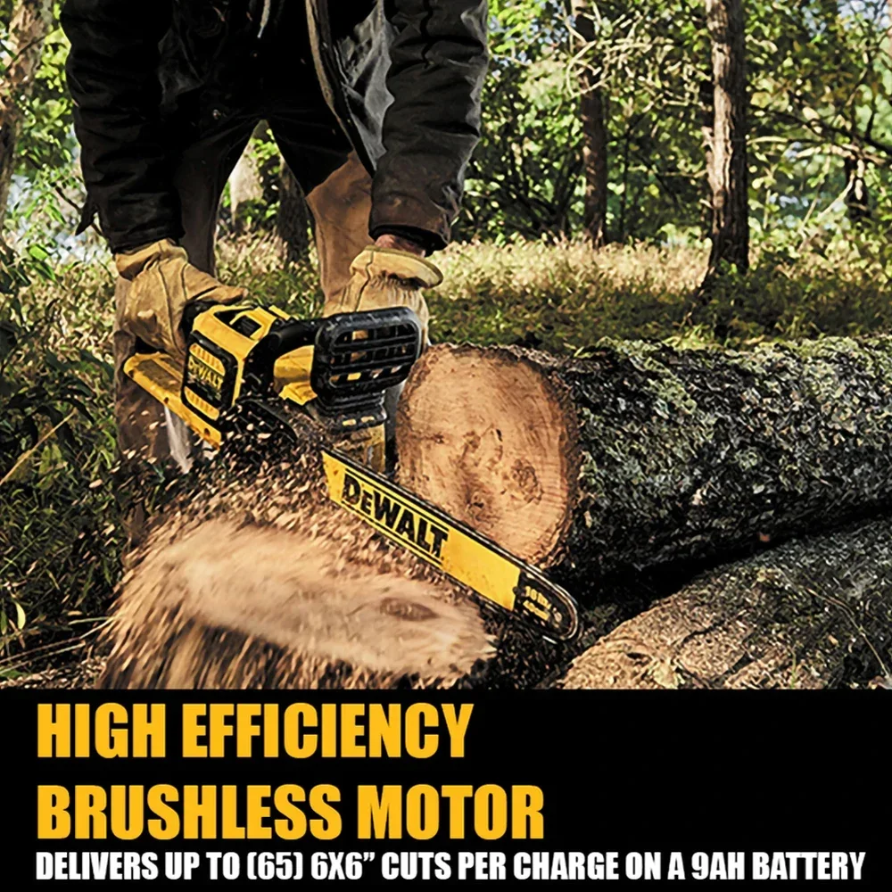 DeWALT DCM575 FlexVolt 60v Wireless Chain Saw Rechargeable 16Inch 15m/s E-Clutch Automatic Oil Wood Cutting Univeral 54v Battery