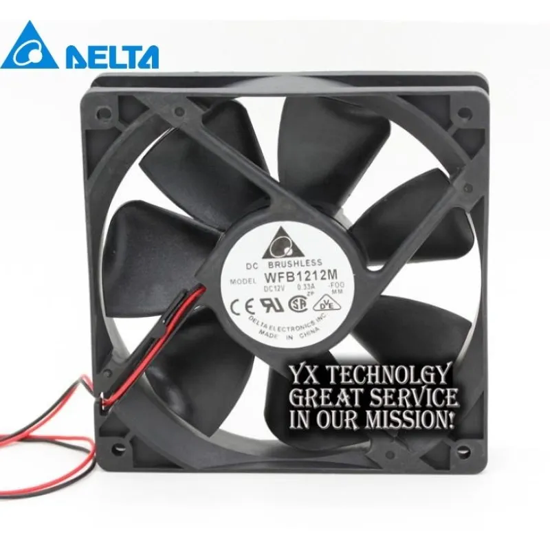 

New WFB1212M 12CM 120mm 12025 0.33A silent cooling fan dual ball wind capacity for Delta120*120*25mm