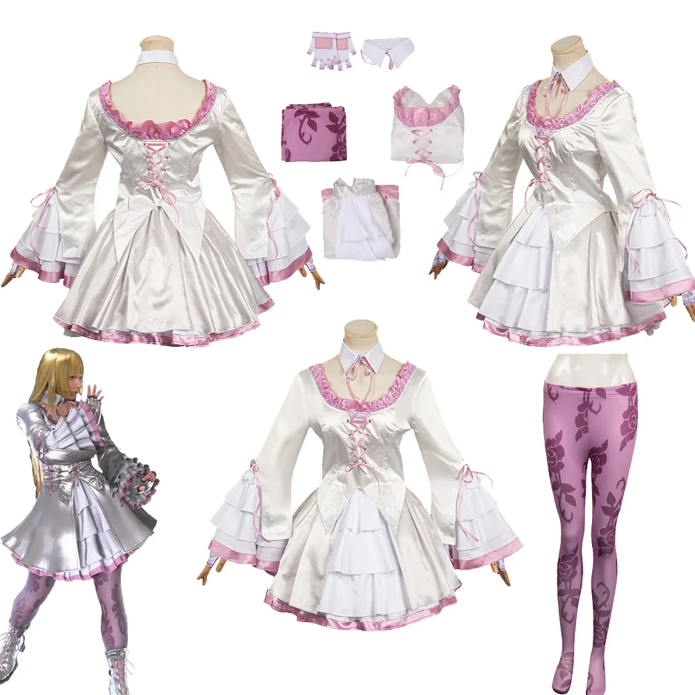 

Game Tekken 8 Lili Cosplay Female Costume Lolita Dress Adult Women Outfits Halloween Carnival Fantasia Disguise Party Role Suit